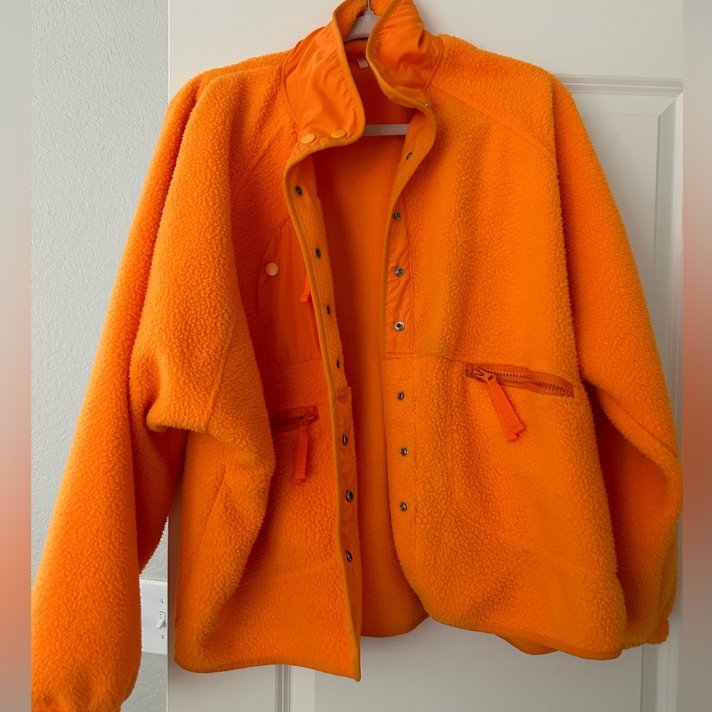 Orange Fleece Jacket